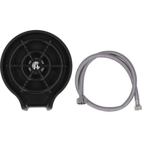 Automatischer Hochdruck-gläserreiniger Für Spülbecken, Gläser- Und Tassenreinigungsset Mit Abs-sockel Und 80 Cm Schlauch, Schwarz