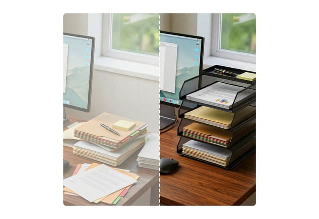 Relaxdays Briefablage, Metall, A4, 4 Fächer, Hxbxt: 31 X 25 X 32 Cm, Schreibtisch Organizer, Büro Ablagefächer, Schwarz