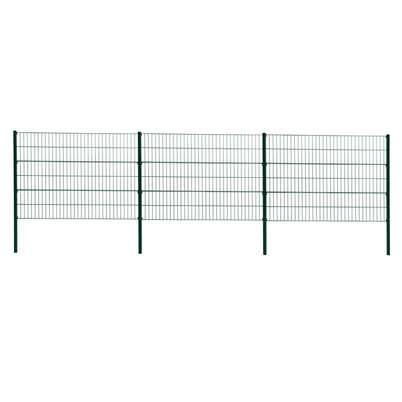Estexo - Doppelstabmattenzaun Gitterzaun Drahtgitter 120cm Ral 6005 Gartenzaun Stabmatten
