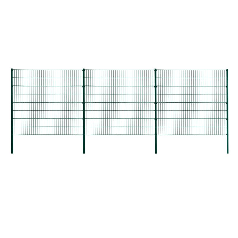 Estexo - Doppelstabmattenzaun Gitterzaun Drahtgitter 160cm Ral 6005 Gartenzaun Stabmatten