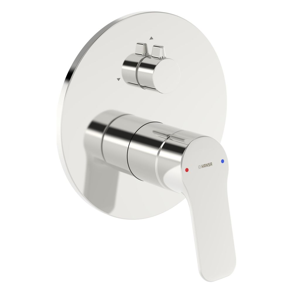 Hansa Basic Einhebel-wannen- Und Brausearmatur, Unterputz, Mit Drehumsteller, Rosette Rund, Chrom, 80559023