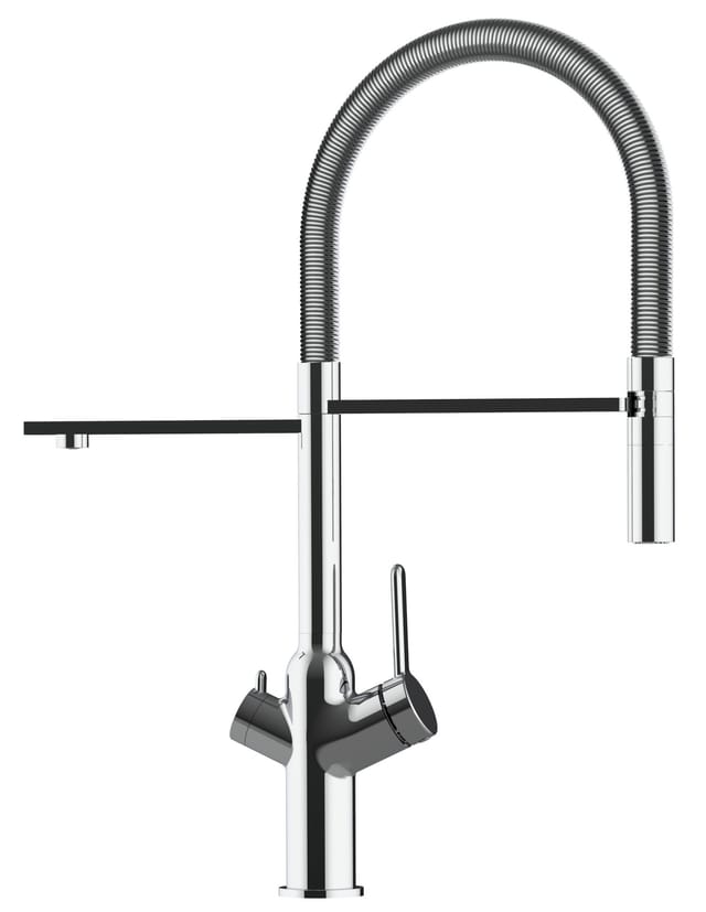3 Wege Wasserhahn Kueche Spueltischarmatur Verchromt Kuechenarmatur Mit 360 Schwenkbarem Auslauf Und Abnehmbare 2 Strahl Handbrause - Bod Design