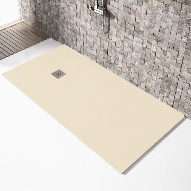 Stano. - Mineralguss-duschwanne Extra Flach Madison Schieferoptik Beige 70x180cm
