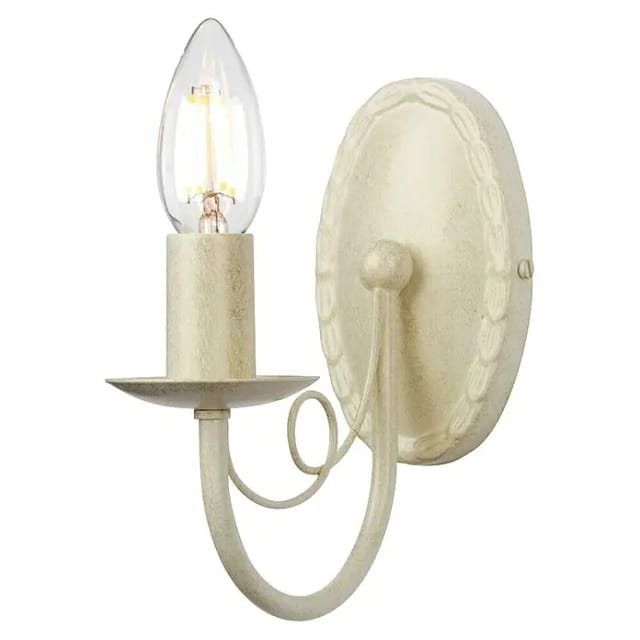Minster - 1 Licht Innenkerze Wandleuchte Gold, Elfenbein, E14 - Elstead