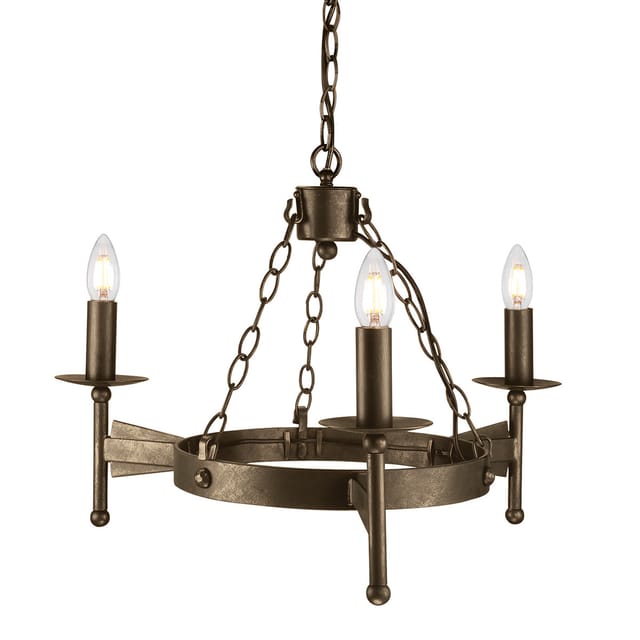 Elstead - Cromwell - Kronleuchter 3 Light Old Bronze Finish, E14
