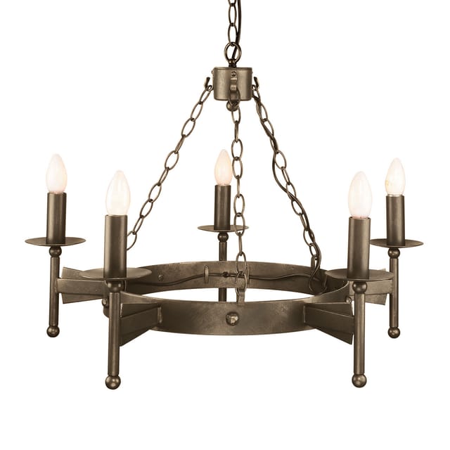 Elstead Cromwell - 5 Light Chandelier Old Bronze Finish, E14