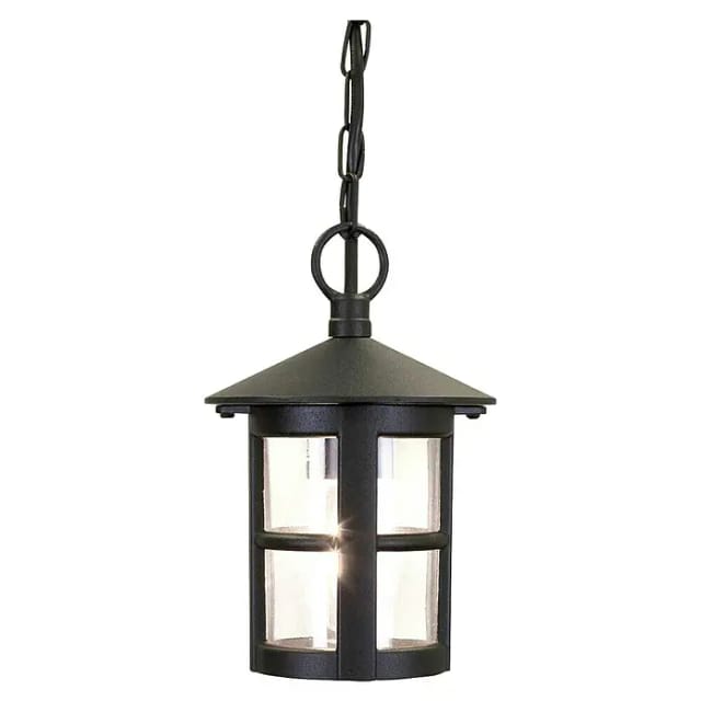 Elstead - Outdoor Pendelleuchte Hereford Aus Alu Im Landhausstil, Schwarz Ø15cm