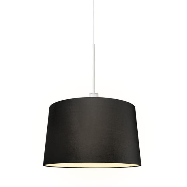 Moderne Hängelampe Weiß Mit Schirm 45 Cm Schwarz - Combi 1