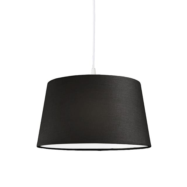 Moderne Hängelampe Weiß Mit Schwarzem Lampenschirm 45 Cm - Pendel