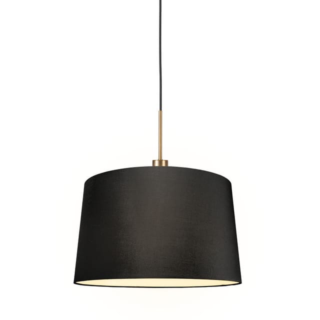 Moderne Hängelampe Bronze Mit Schirm 45 Cm Schwarz - Combi 1