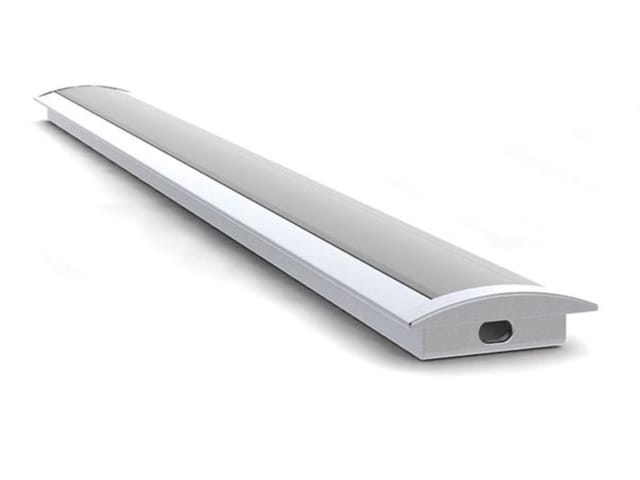 Recessed Slimline 8 Mm - Aluminium-einbauprofil Für Led-streifen - Eloxiertes Aluminium - Silber - 2 M