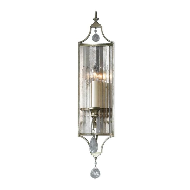 Gianna - 1 Licht Innenkerze Wandleuchte Silber, E14 - Elstead