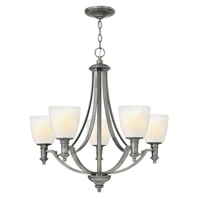 Elstead - Truman - 5 Leichte Mehrarmige Kronleuchter Antik Nickel Finish, E27