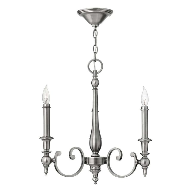 Elstead - Kronleuchter Hängelampe Deckenleuchte Stahl Nickel D 50,8 Cm Esszimmerlampe