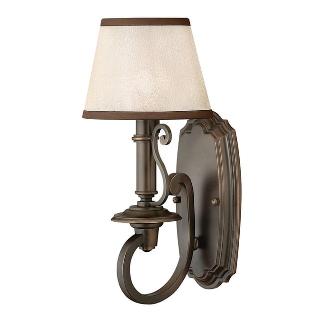 Wandlampe Leuchte Stahl Organza Bronze H 35,6 Cm 1 Flammig Flurleuchte