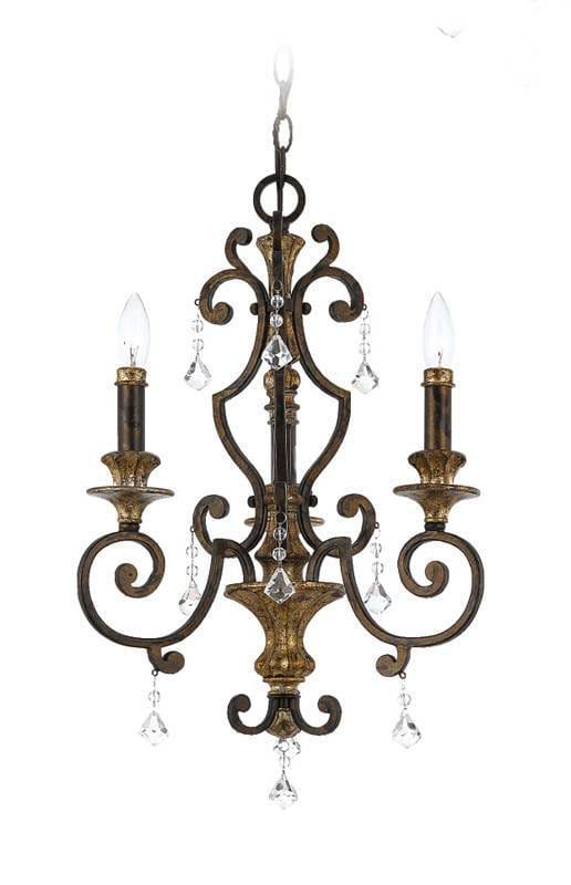 Elstead - Marquette - Kronleuchter 3 Light Antique Bronze Finish, E14