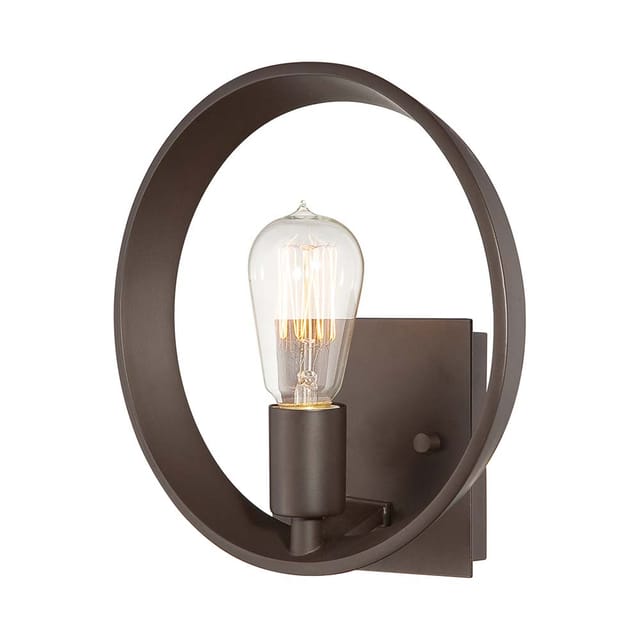 Theater Row - 1 Licht Innenwandleuchte Western Bronze, E27 - Elstead