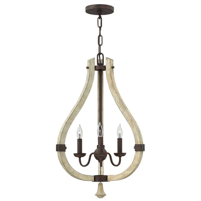 Elstead - Middlefield - Kronleuchter 3 Light Iron Rust Finish, E14