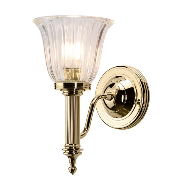 Carroll - 1 Licht Badezimmer Wandleuchte Aus Poliertem Messing Ip44, G9 - Elstead