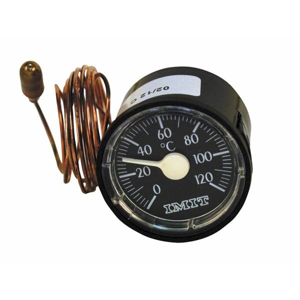 Rundes Thermometer 0° Bis +120°c Durchmesser 43mm Kapillar 1000