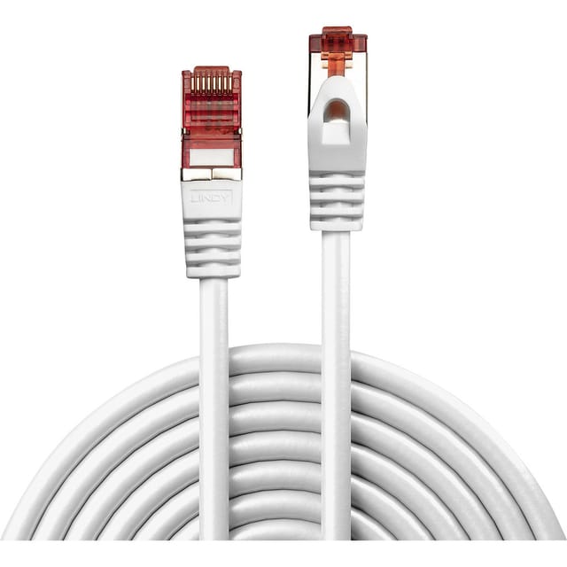 Lindy 47386 Rj45 Netzwerkkabel, Patchkabel Cat 6 S/ftp 5.00 M Weiß 1 St.