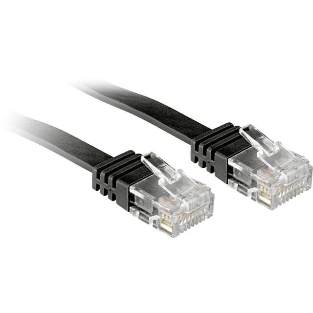 Lindy - 47525 Rj45 Netzwerkkabel, Patchkabel Cat 6 U/utp 10.00 M Schwarz Mit Rastnasenschutz 1 St.