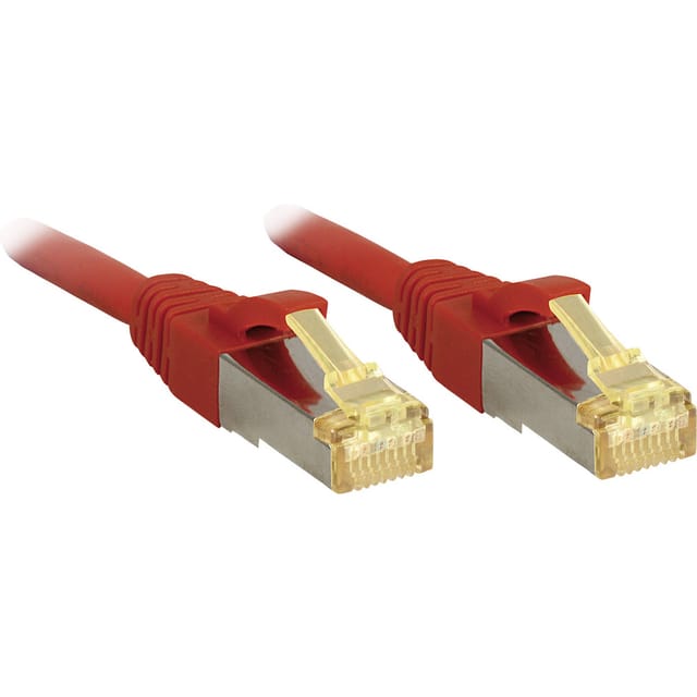 Lindy 47298 Rj45 Netzwerkkabel, Patchkabel Cat 6a (rohkabel Cat 7) S/ftp 10.00 M Rot Mit Rastnasensc