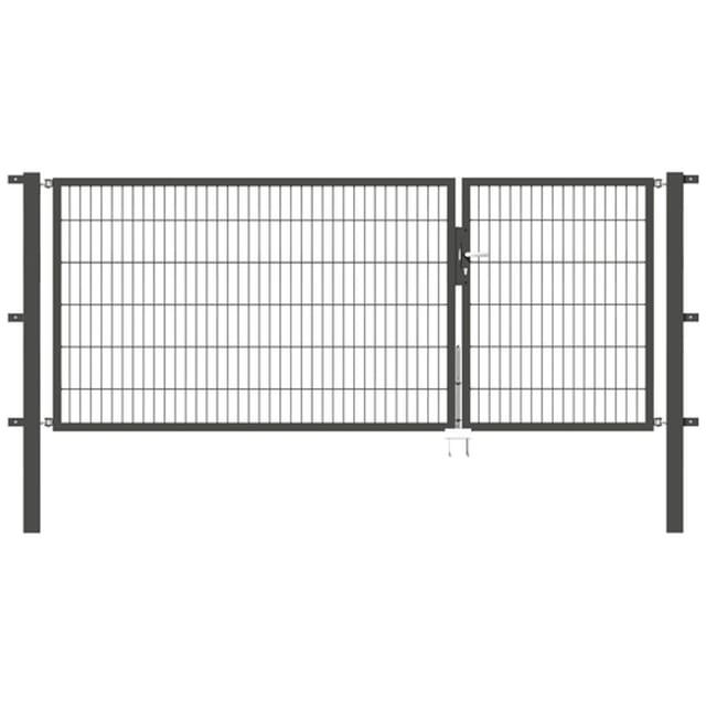 Alberts - Doppeltor Flexo, Fvz.anth Kst.b.ral 7016, Li.bxh1000+2000x1200, Pf80x80/1900mm
