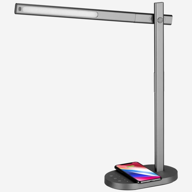 Trade Shop Traesio - Trade Shop - Schreibtischlampe Led-licht 6 Intensität 10w 3 Farben Weiss Augenschutz -