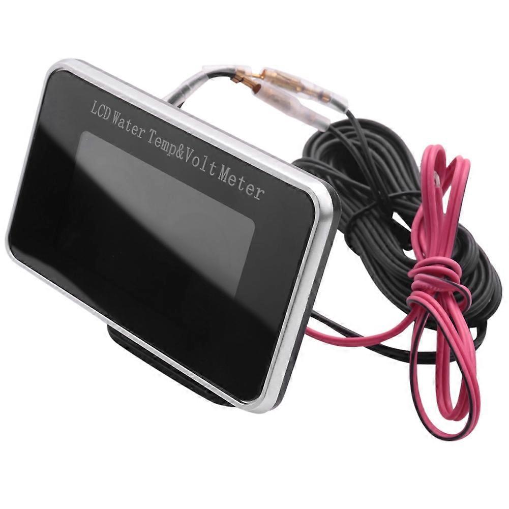 2-in-1 Lcd-digital-autoinstrument Mit Spannungs-, Druck- Und Wassertemperaturanzeige, Akustischem Alarm M10