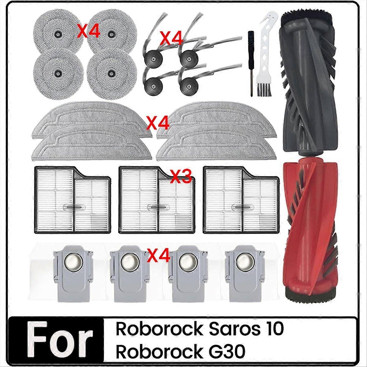 Packung Mit 23 Ersatzteilen Für Roborock Saros 10/g30 Doppelhauptbürsten