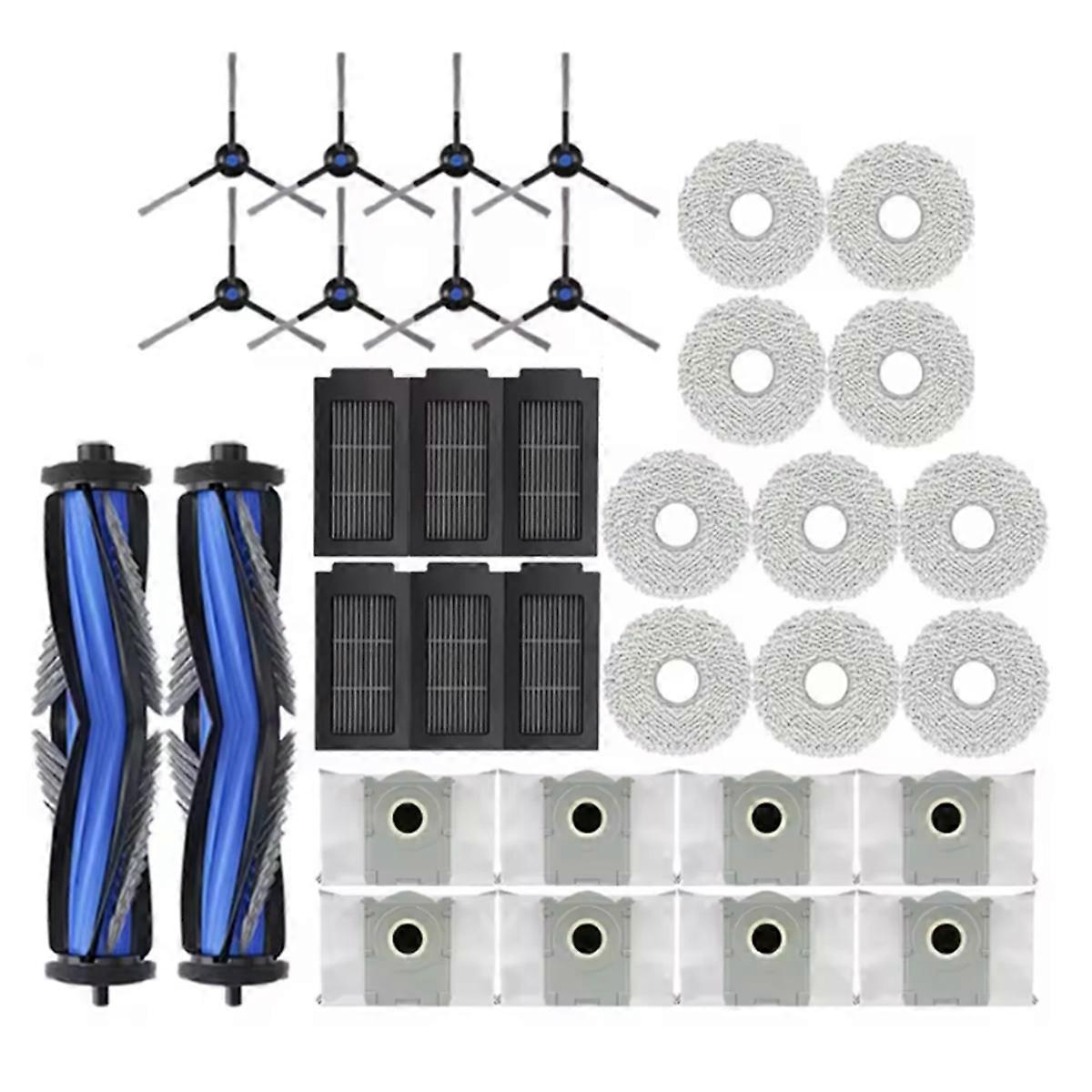 Set Mit 34 Ersatzteilen Für Den Staubsauger T50 Pro Omni / T50 Omni: Bürste, Filter, Staubbeutel Und Wischmopp.