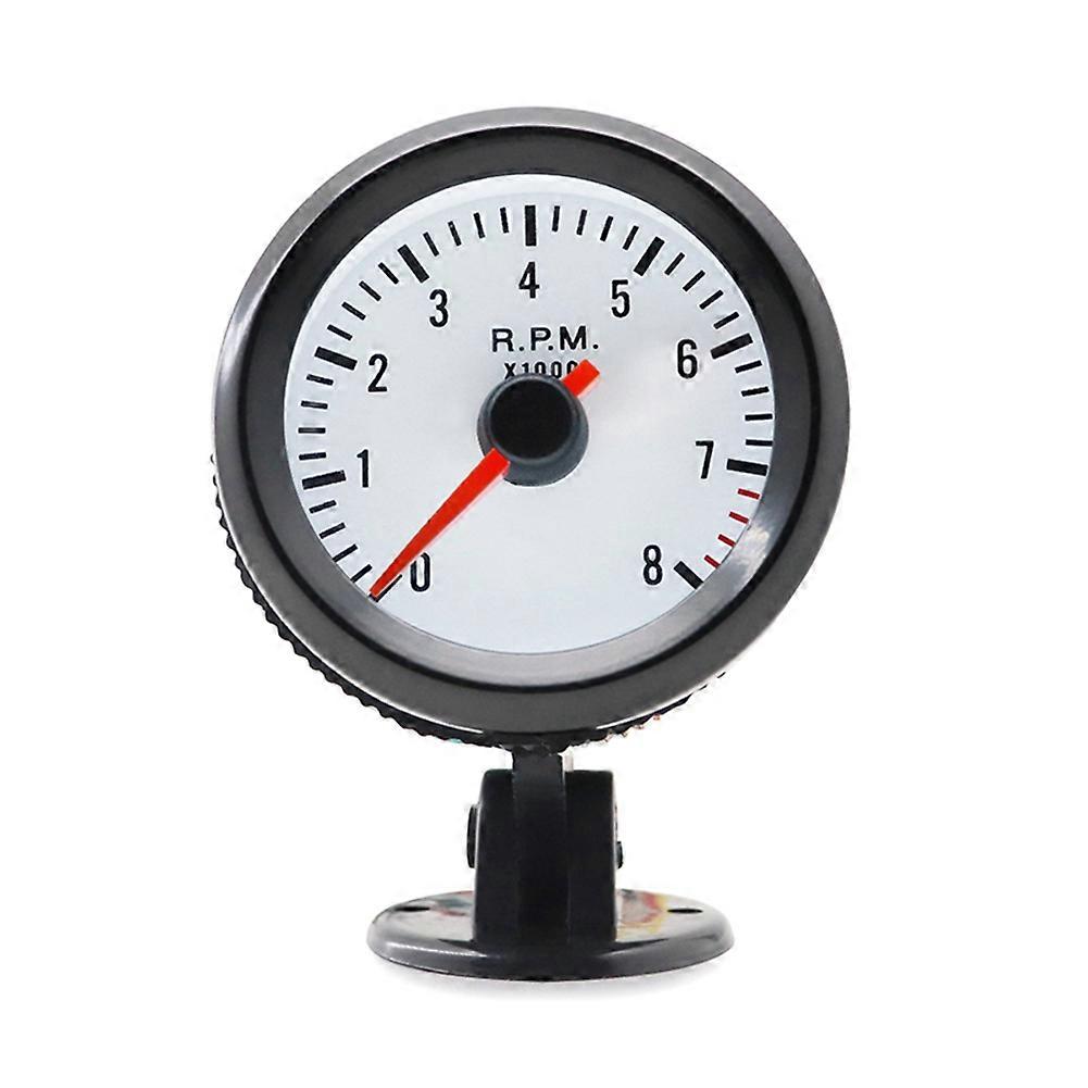 52 Mm (2 Zoll) Kfz-drehzahlmesser Mit Kreisförmiger Blauer Beleuchtung, Schwarz, 0-8000 U/min, Für 1- Bis 8-zylinder-motoren, Mit Led.