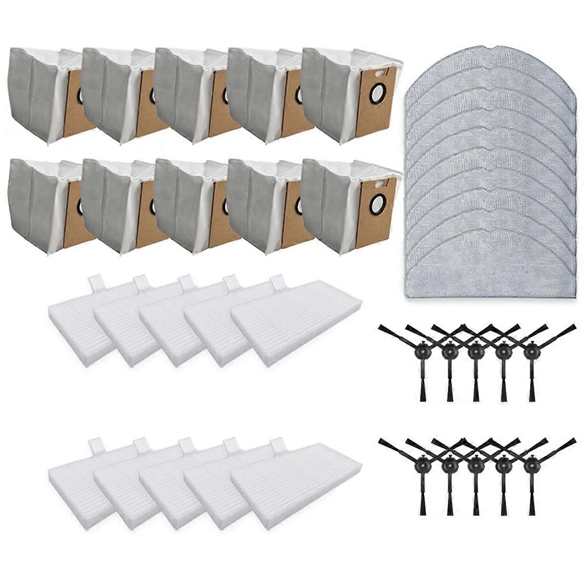 Ersatzteile Für Rv30 / Rv20 / Rv30 Max / Rv20 Max: Hepa-filter, Seitenbürste, Reinigungstuch Und Staubbeutel