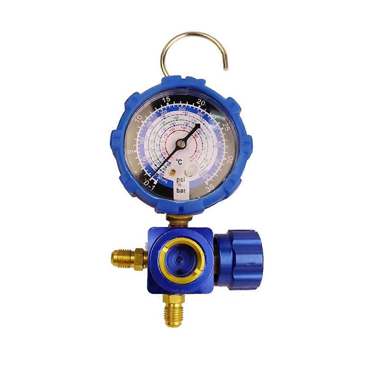 Manometer Für Klimaanlagen Der Kältemittel R410a, R22, R134a Und R404a, Manometer Mit Ventil Und Optischer Anzeige