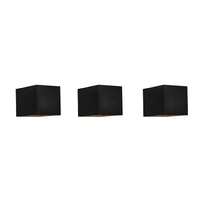 3er Set Moderne Wandleuchten Schwarz - Transfer