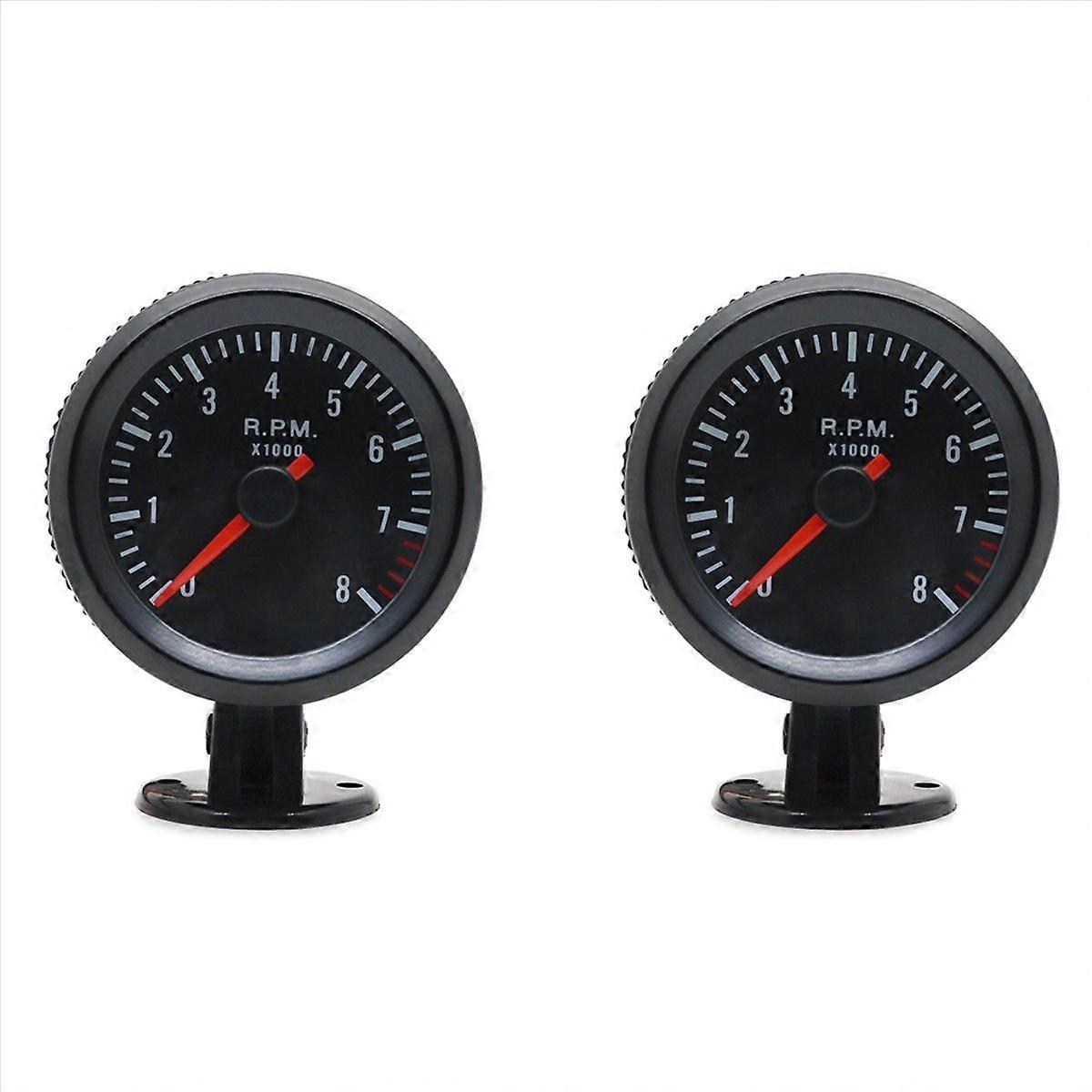 Drehzahlmesser 52 Mm (2 Zoll) Mit Schwarzem Analogem Zifferblatt, 0-8000 U/min, Für 1- Bis 8-zylinder-benzinmotoren.