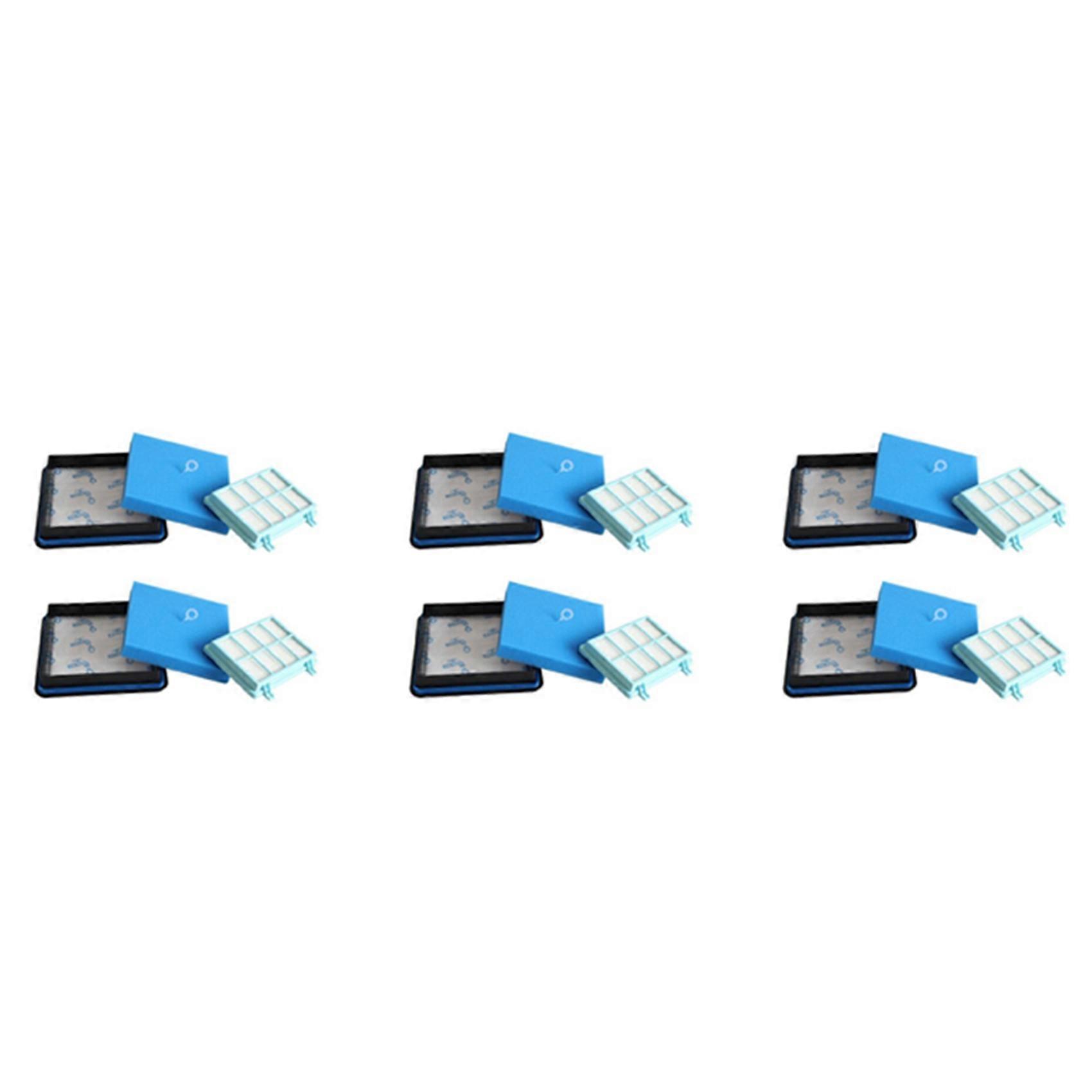 Packung Mit 6 Filtern, Kompatibel Mit Den Staubsaugern Philips Powerpro Compact Fc9331, Fc9332 Und Fc8010