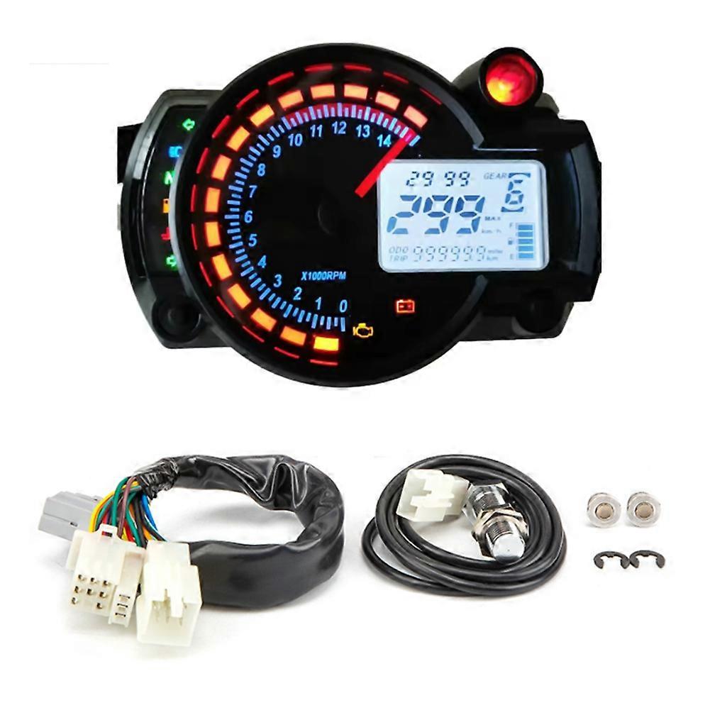 Universeller Digitaler Lcd-tachometer Für Rx2n-motorräder, Kilometerzähler, Höchstgeschwindigkeit 299 Km/h, 7-farben-display, Einstellbare Geschwindigkeit