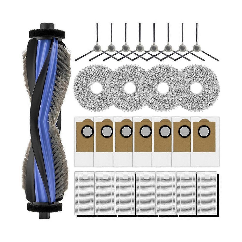 Zubehörset Für Den Lefant M3 Saugroboter: 1 Rotierende Bürste, 8 Seitenbürsten, 7 Staubbeutel, 7 Hepa-filter, 4 Reinigungstücher.