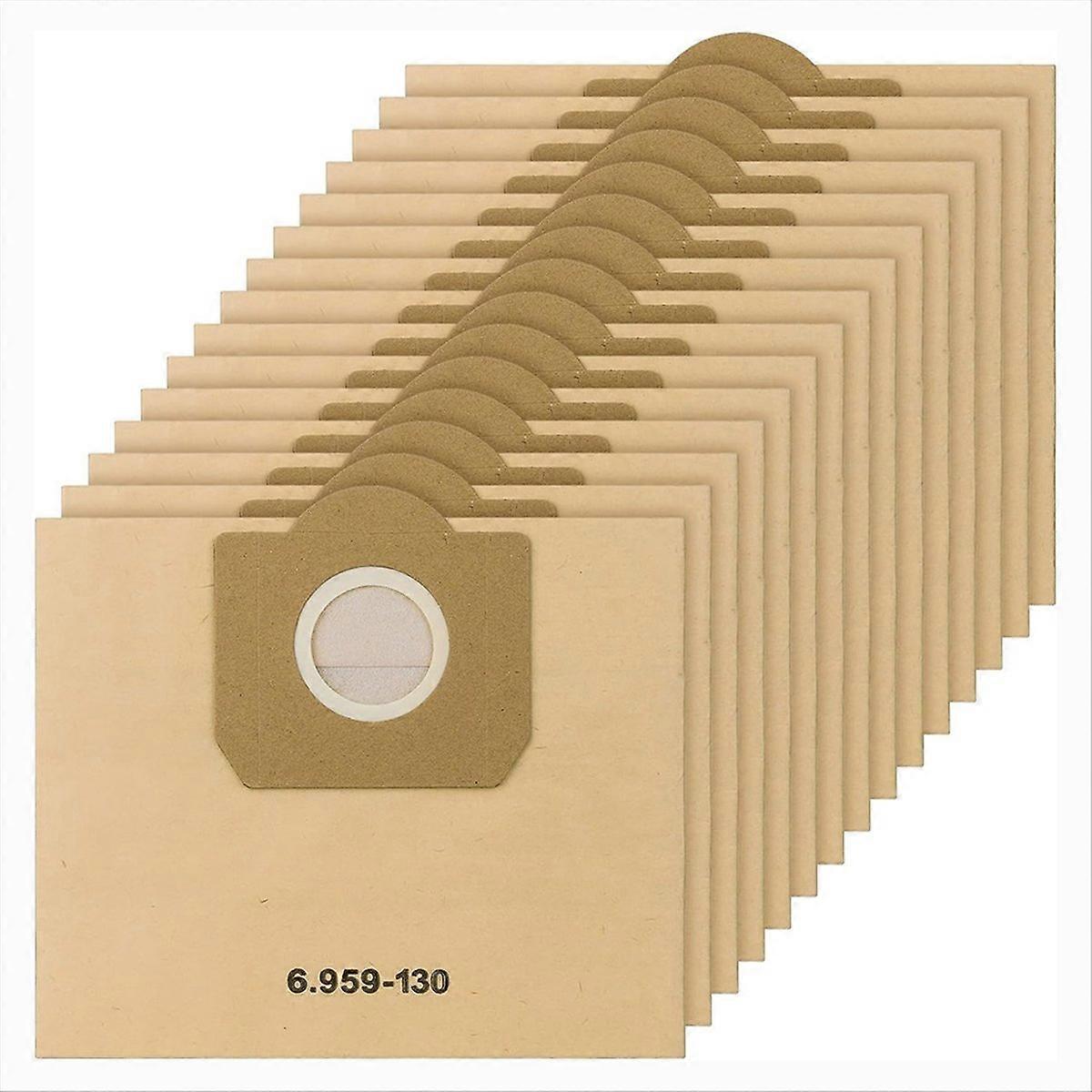 Packung Mit 15 Kärcher Staubsaugerbeuteln 6.959-130.0, Papierfilterbeutel Für Kärcher Staubsauger, W
