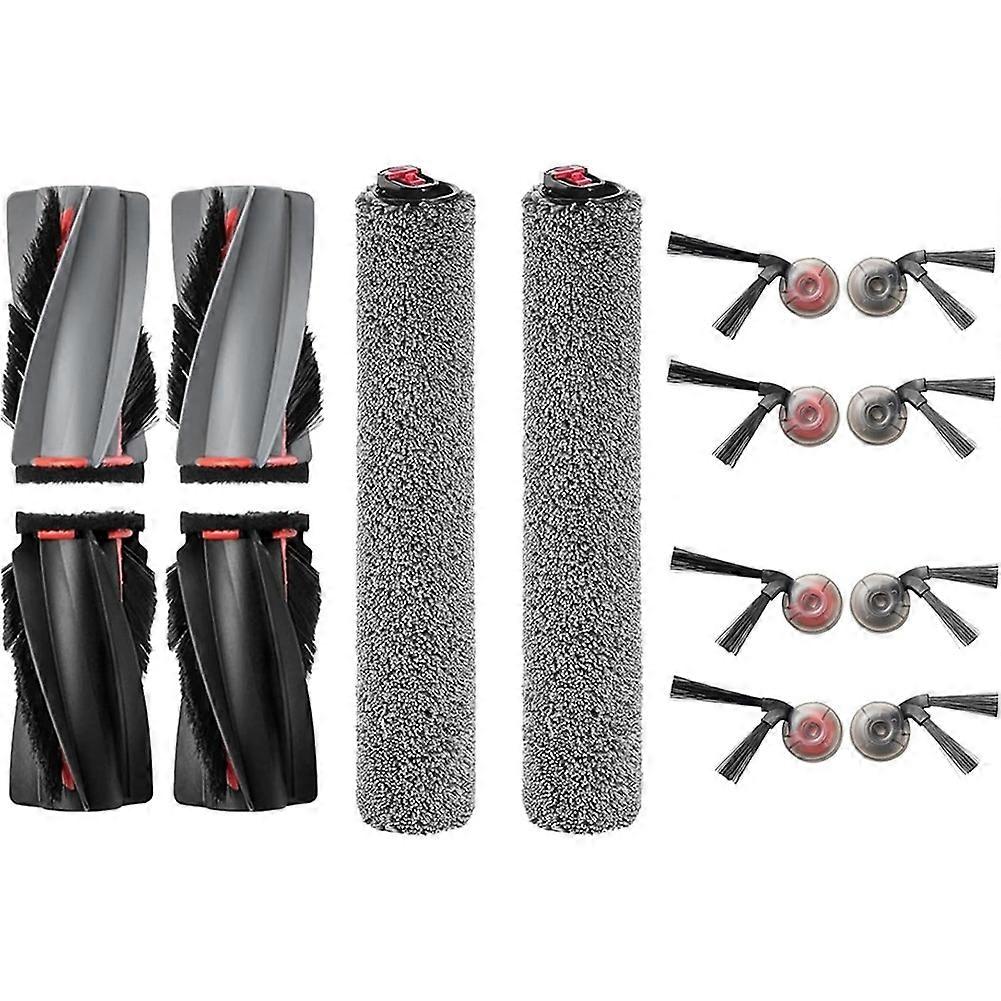 Set Mit 12 Zubehörteilen Für Eufy Omni S2 Und Kombinationsbesen: 2 Bürstenwalzen, 2 Walzenbesen Und 8 Seitenbürsten.