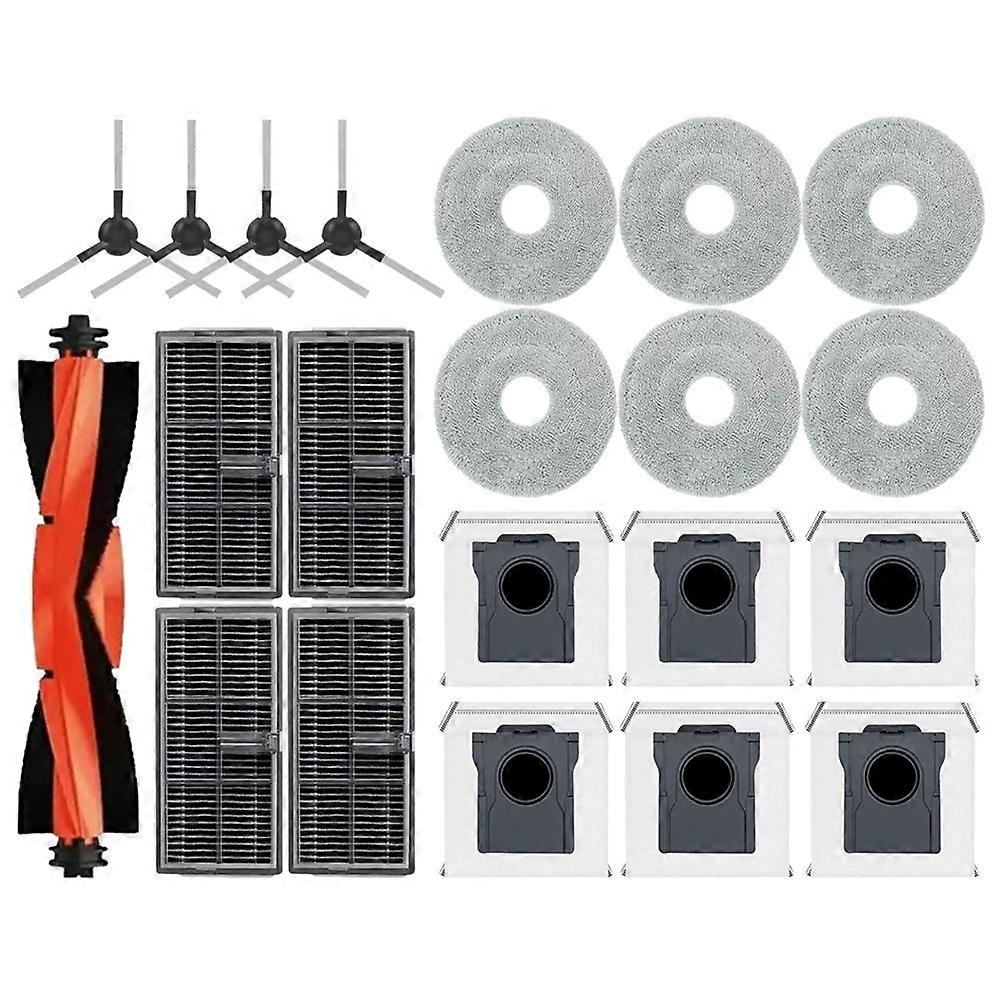 21-teiliges Set Für Den Dreame L40 Ultra Ae / L40 Ultra Ce Saugroboter: Haupt- Und Seitenbürsten, Reinigungstücher, Filter Und Staubbeutel.
