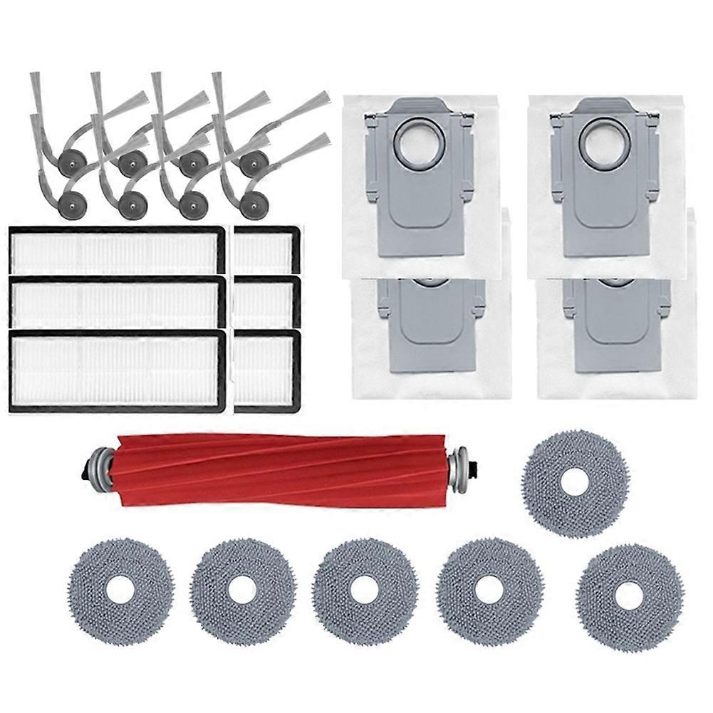 Set Aus 25 Teilen, Kompatibel Mit Dem Roborock Qv 35a/qr 798 Saugroboter: Hauptbürste, Seitenbürsten, Staubbeutel, Reinigungstuch Und Hepa-filter.