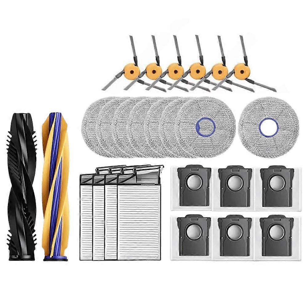 Set Mit 25 Ersatzteilen Für Den Dreame X60 Max Ultra / X60 Ultra Staubsauger: Hauptbürste, Filter, Reinigungstuch Und Staubbeutel.