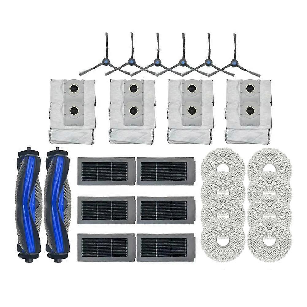 Packung Mit 30 Ersatzbürsten, Filtern, Staubbeuteln Und Tüchern Für Ecovacs T50 Max Pro Omni / T50 Max Pro Omni Gen2 Staubsauger