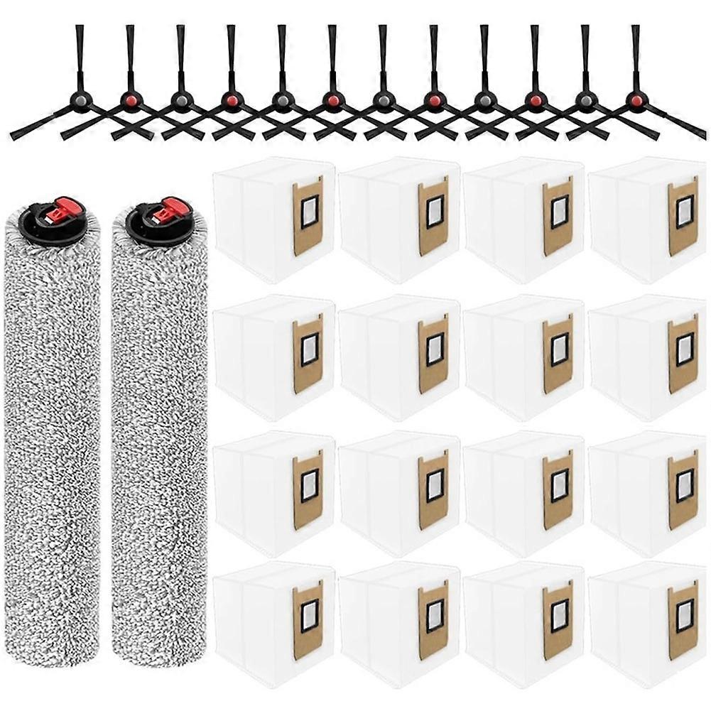 Set Mit 30 Ersatzteilen Für Den Eufy E25 Omni/e28 Omni Staubsauger: Zubehör, Fransenbürste, Seitenbürste Und Staubbeutel.