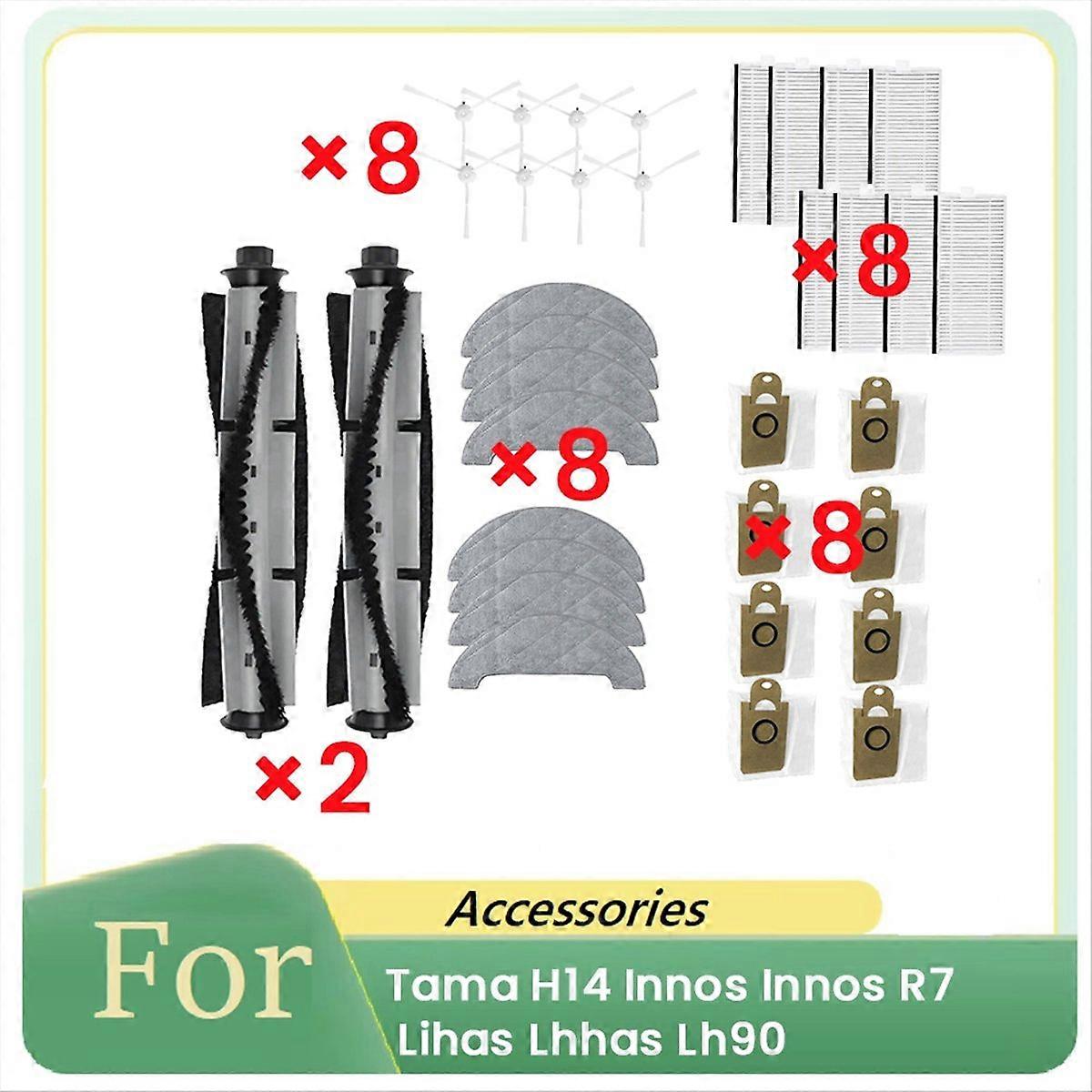 34 Teile Für Den Tama H14 Saugroboter, Zubehör Und Ersatzteile.