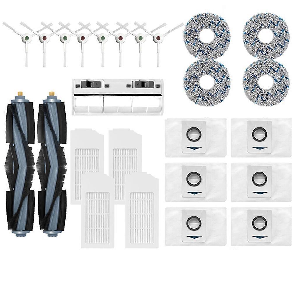 Ersatzteile Für Den Ecovacs Deebot T10 Turbo X1 Omni Staubsauger: Hauptbürste, Filter, Reinigungstuch Und Staubbeutel.