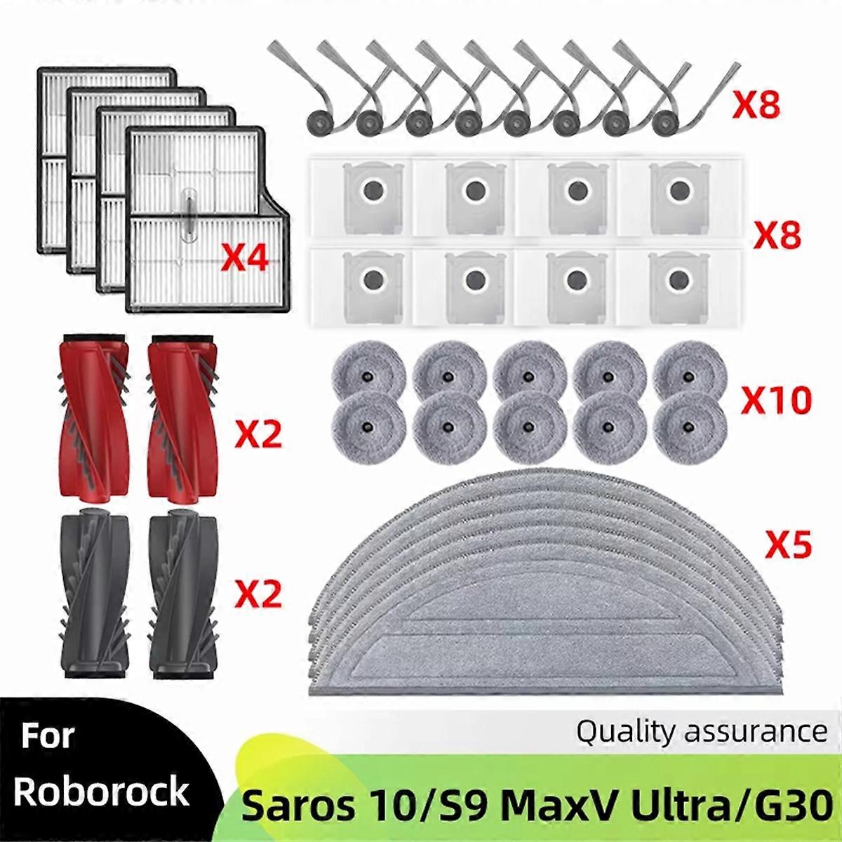 Ersatzteile Für Den Staubsauger Saros 10 / S9 Maxv Ultra / G30: Hauptwalze, Seitenbürste, Hepa-filter, Reinigungstuch, Staubbehälter